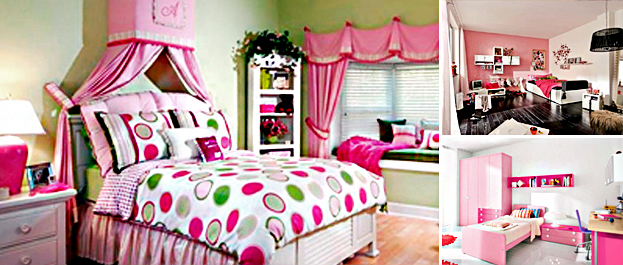 Quartos com decoraÃ§Ã£o rosa