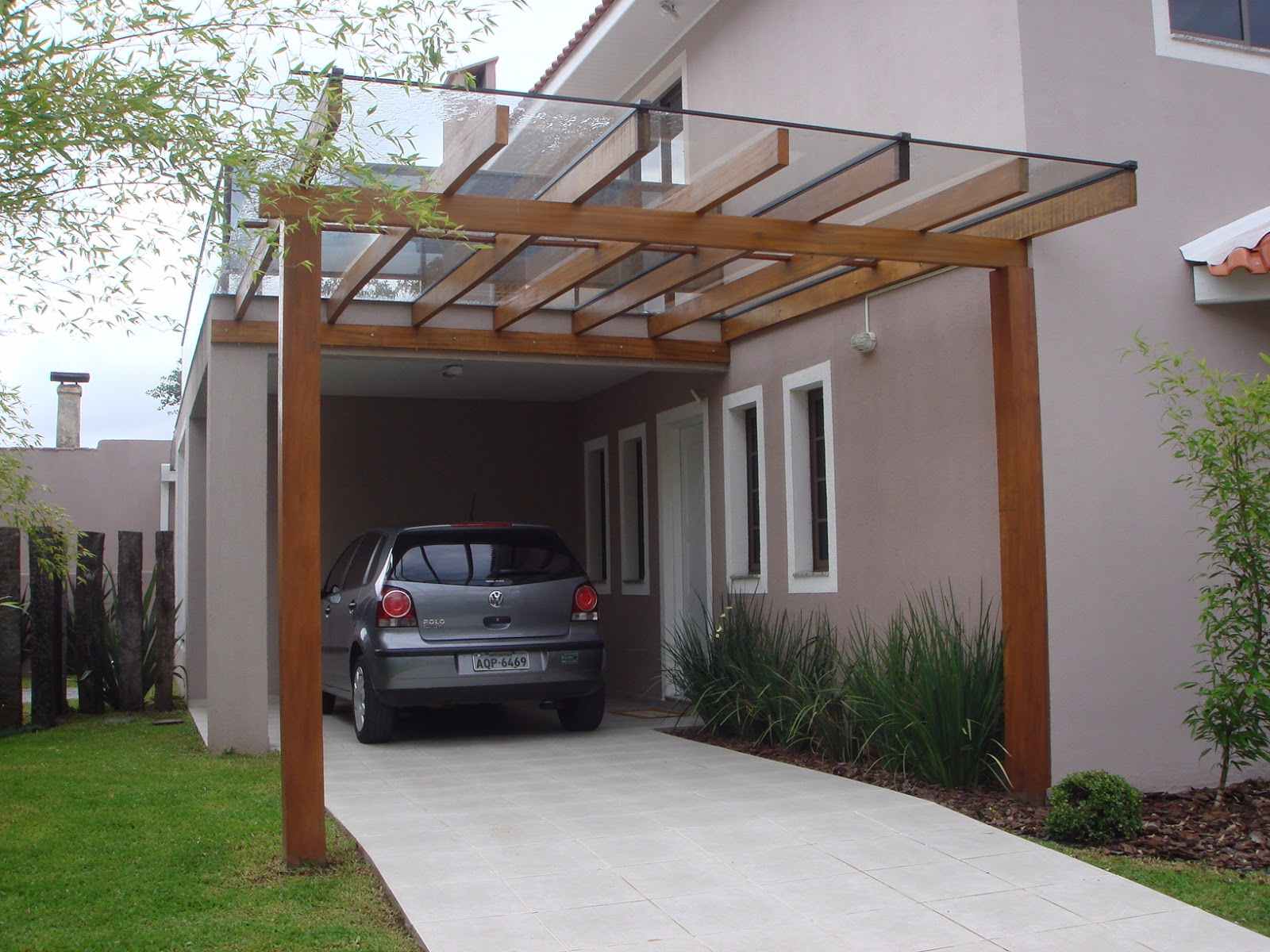 cobertura para garagem de vidro