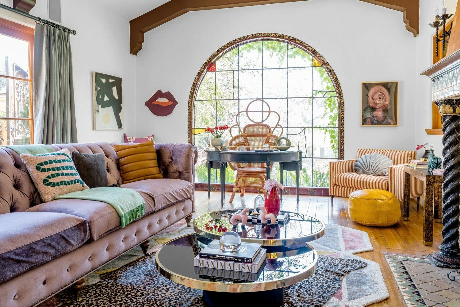 sala de estar com estilo vintage eclético