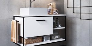 pia para lavabo com gabinete