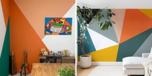 Nem papel de parede, nem textura: Paredes geométricas são a nova febre no design de interiores