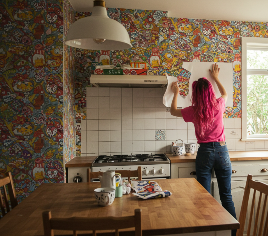 papel de parede na cozinha